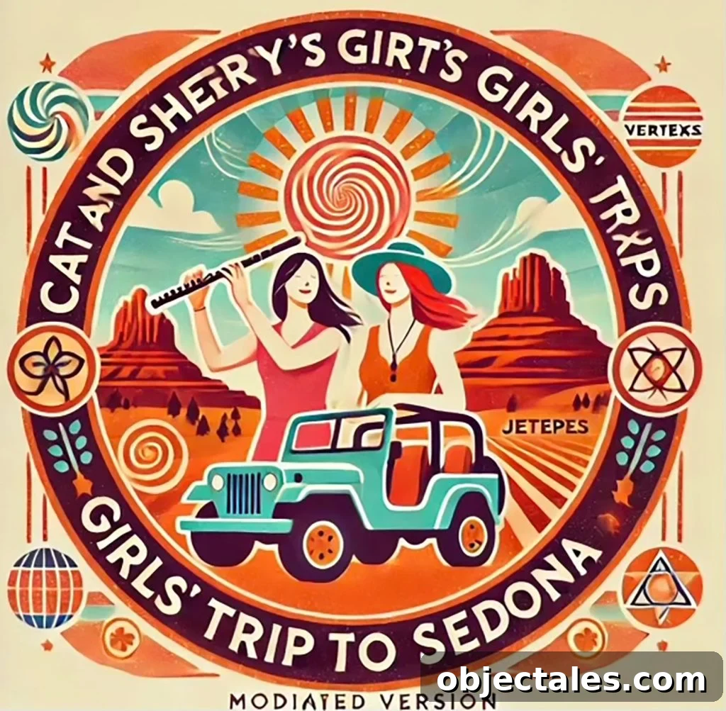 Girls' Weekend in Sedona, Arizona: Wine, Hikes & Spa 8 AI Graphic Logo for Cat and Sherry Girls rip To Sedona
