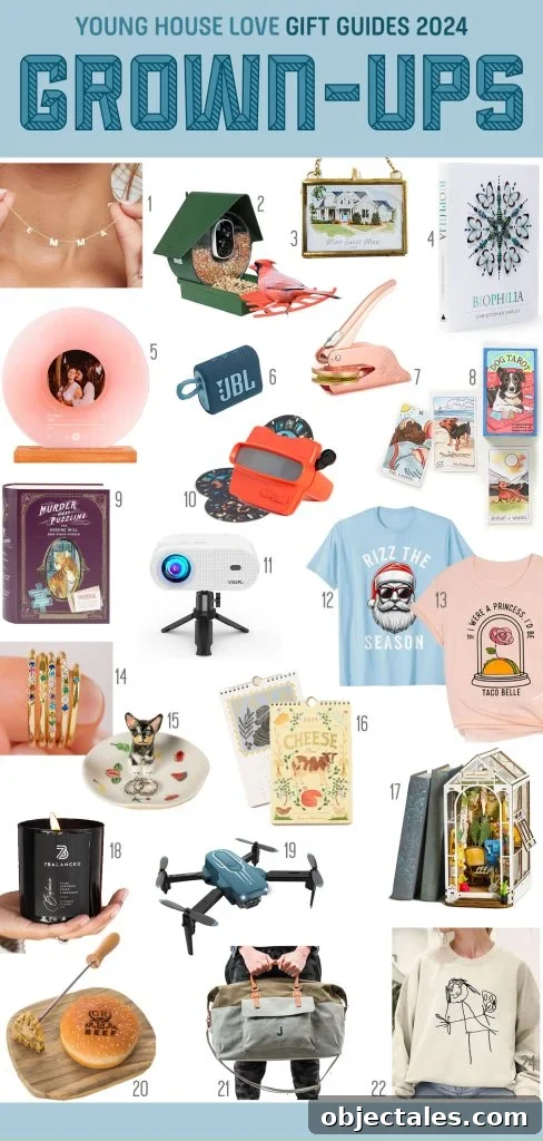 Holiday Gift Ideas For Grown Ups Women and Men Mood Board 2024