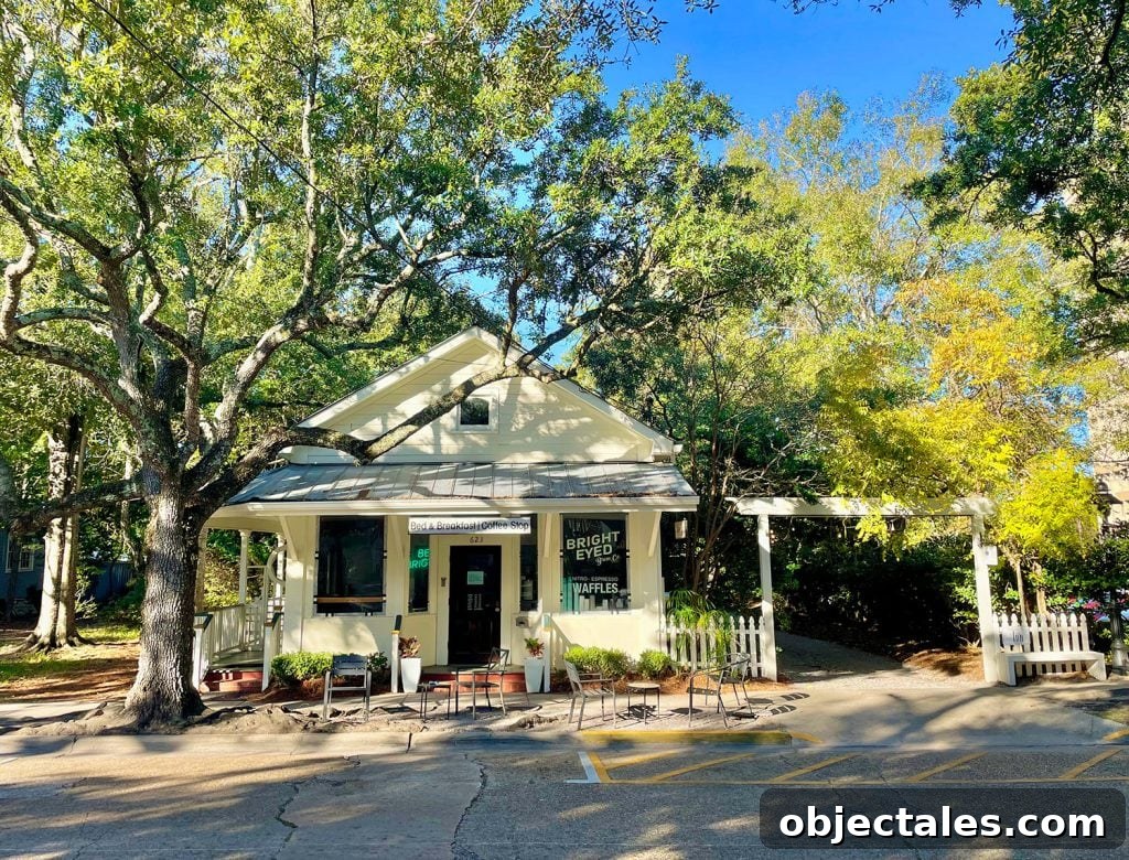Weekend Escape in Ocean Springs: Beaches, Art and Dining 9 Exterior of Bright Eyed Coffee In Ocean Springs Mississippi