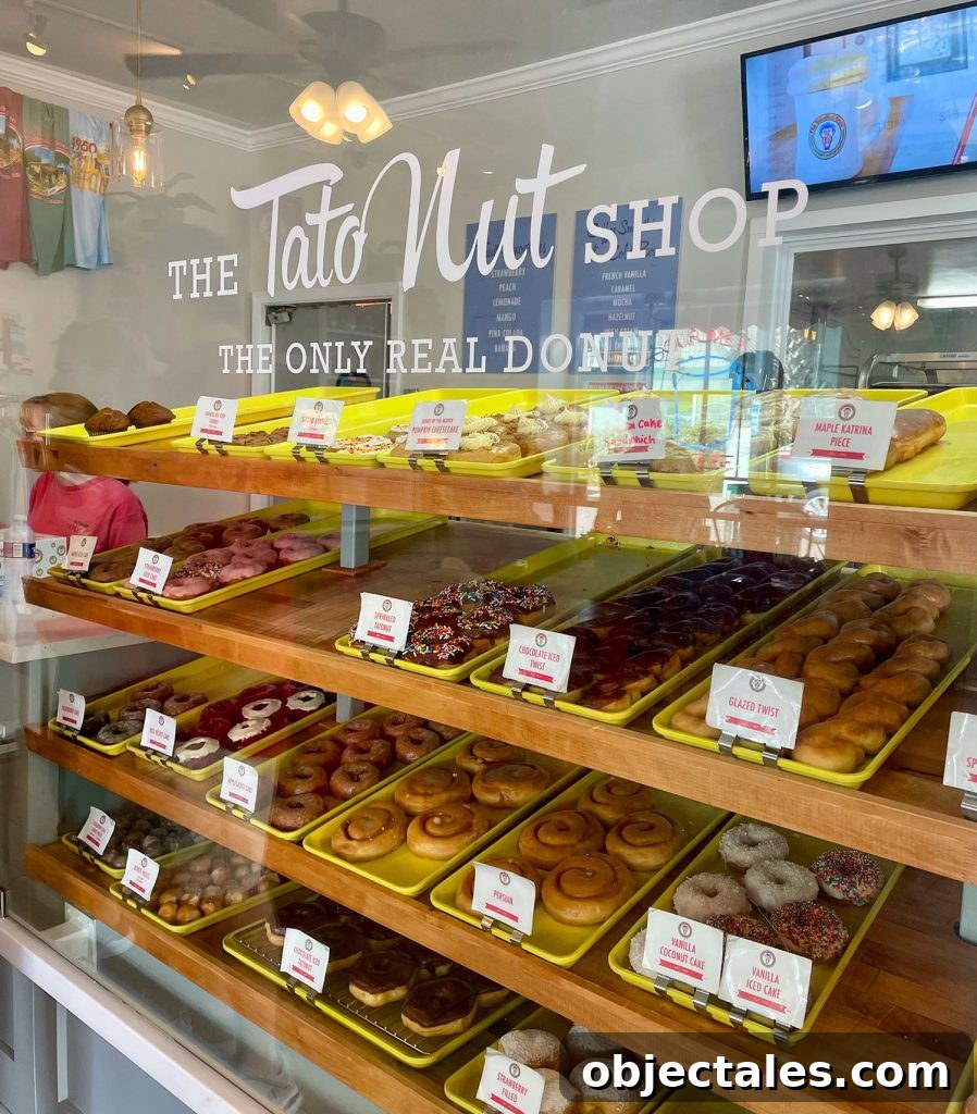 Weekend Escape in Ocean Springs: Beaches, Art and Dining 12 Display of Tato Nut Shop Donuts In Ocean Springs Mississippi