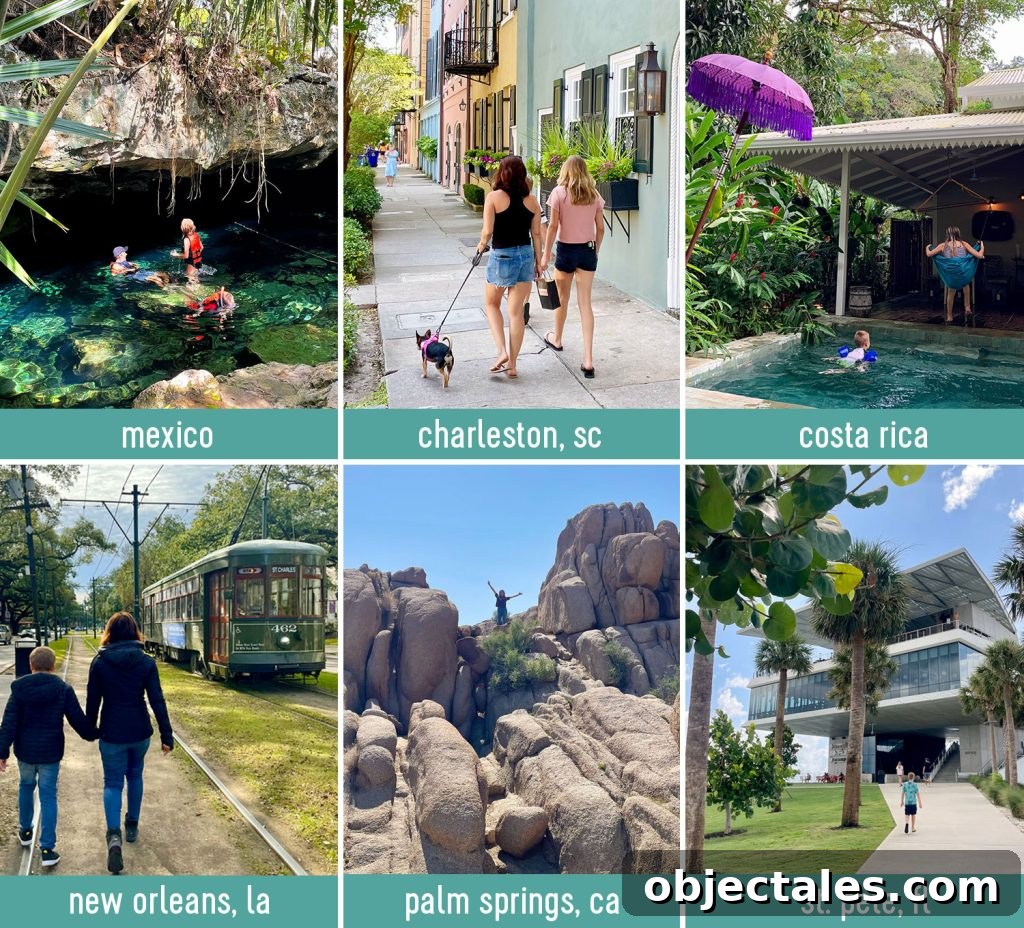 Gird of Six Kid-Friendly Family Vacation Locations