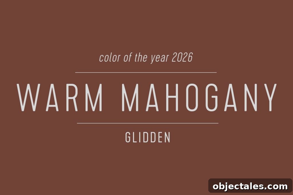 Glidden Color of the Year 2026 Warm Mahogany Swatch