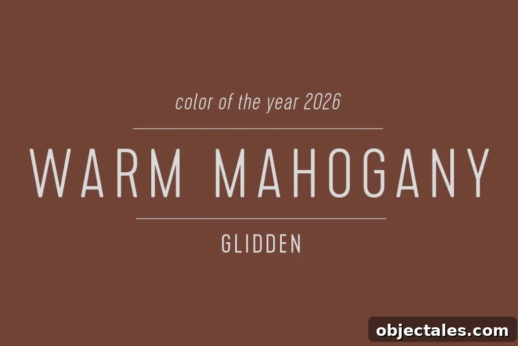 Glidden Color of the Year 2026 Warm Mahogany Swatch