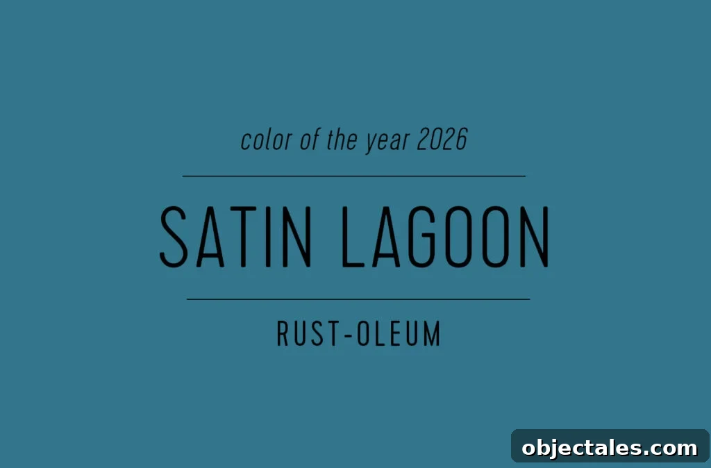 Large Swatch of Rustoleum Color of the Year 2026 Satin Lagoon