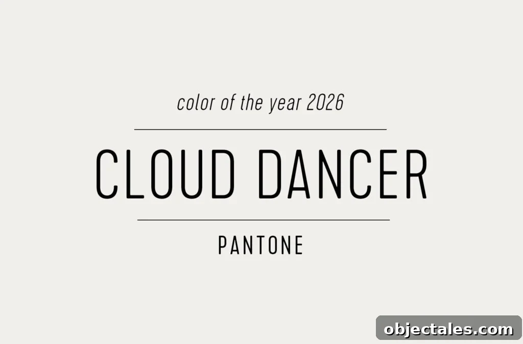 Swatch of Pantone Color of the Year 2026 Cloud Dancer