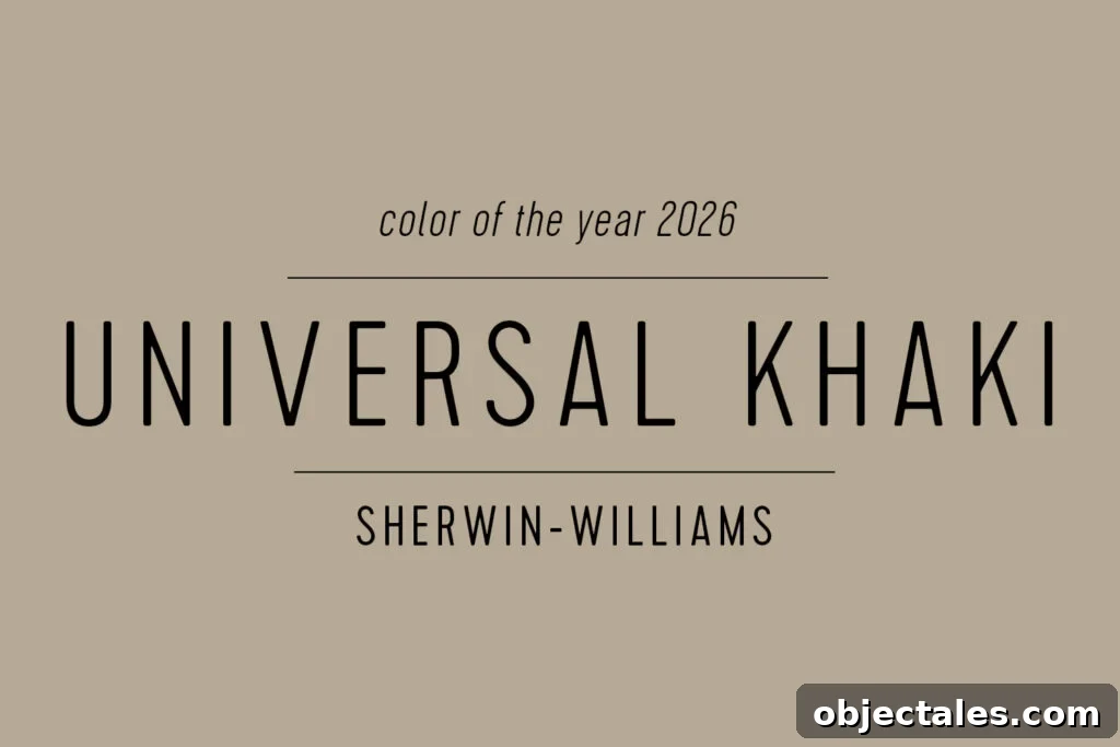 Sherwin Williams 2026 Color of the Year Universal Khaki