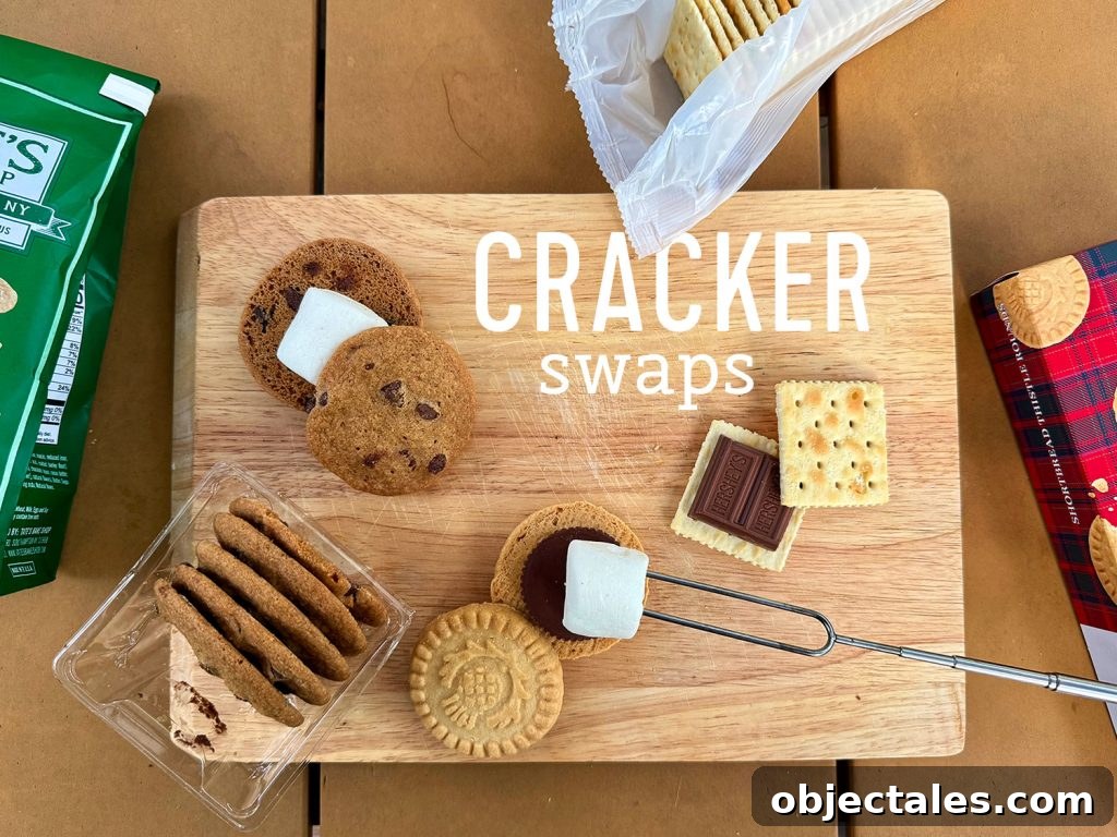 Upraded Smores With Graham Cracker Alternatives Like Cookies and Saltines