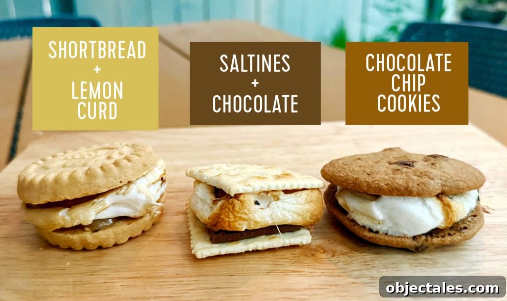 Upgraded Smores With Saltines Shortbread Cookies and Chocolate Chip Cookies
