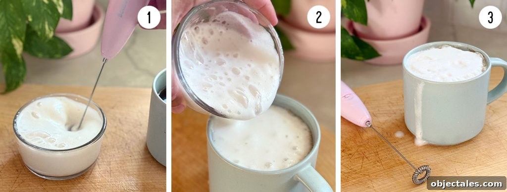 3 Steps to Froth Milk For Pour Over Coffee at Home