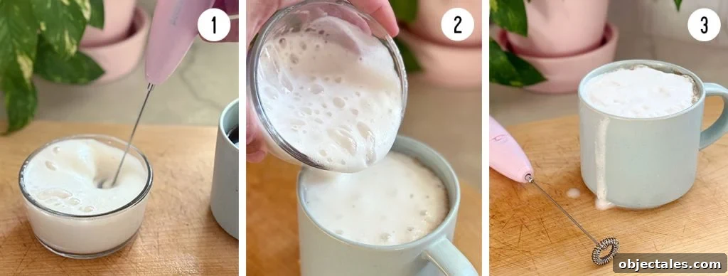 3 Steps to Froth Milk For Pour Over Coffee at Home