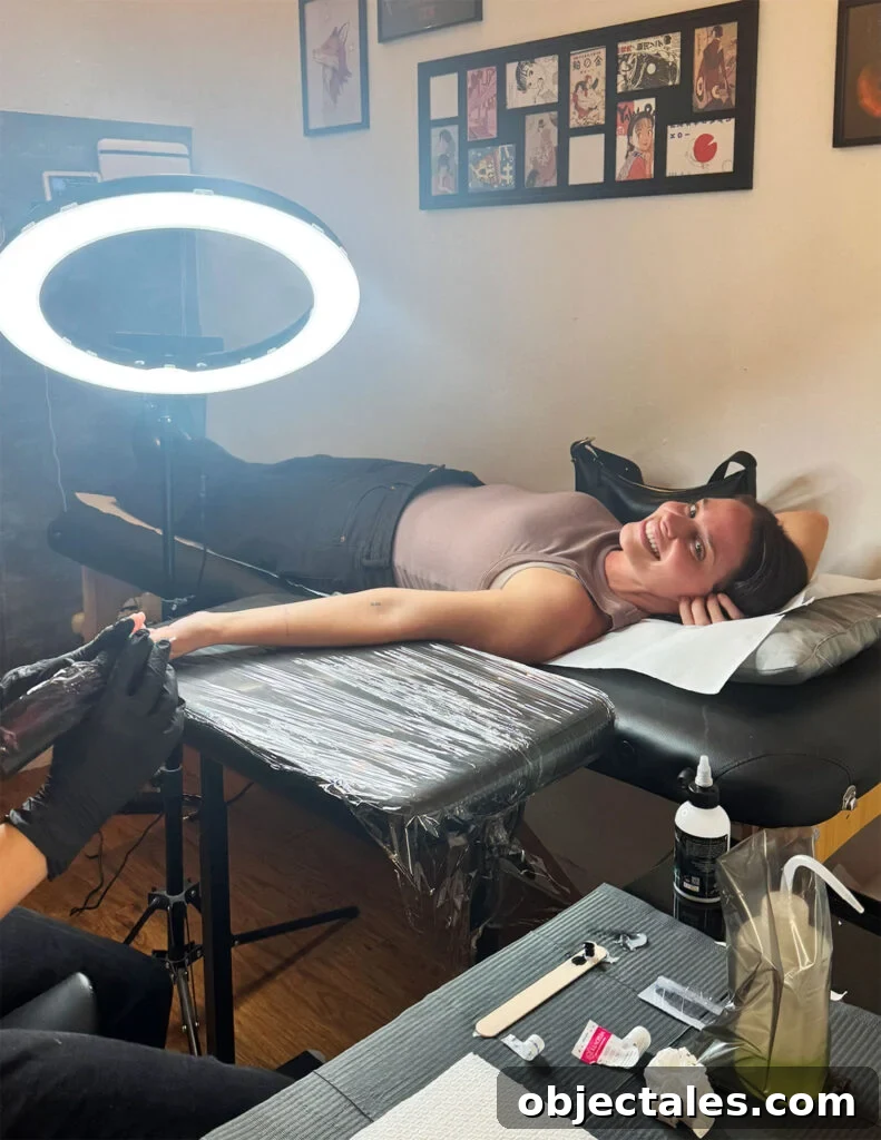 How I Packed One Carry-On for Two Weeks in Italy 6 Sherry Getting A Tattoo In Florence Italy