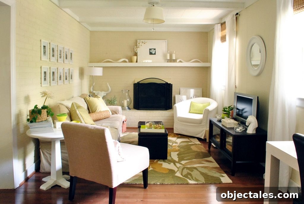 Renovating Our Home After Five Years 8 Cozy Living Room With Cream Walls And A Fireplace