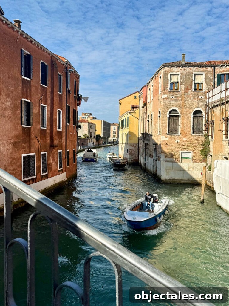 Venice Italy Canal With Boats