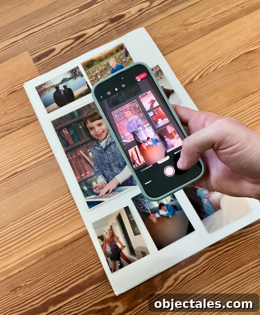 Digitizing Old Photos using Photomyne App With Phone