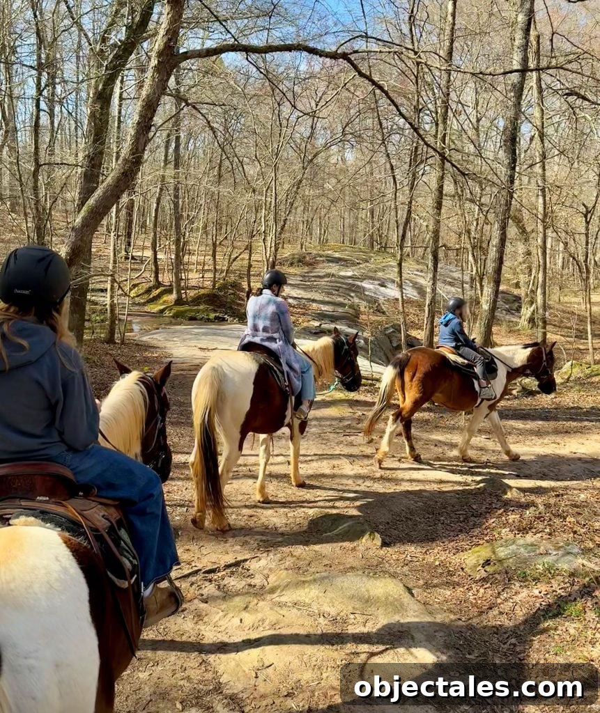 Family-Friendly Spring Break Destinations 7 Riding Horses Through Woods of Serenbe Georgia