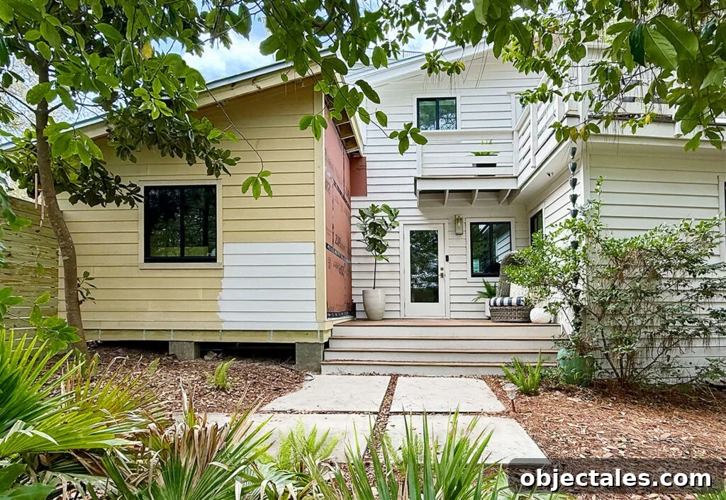 Home Renovation Update: See the Mid-Project Video Tour 4 View of Home Renovation Exterior Front With New Addition