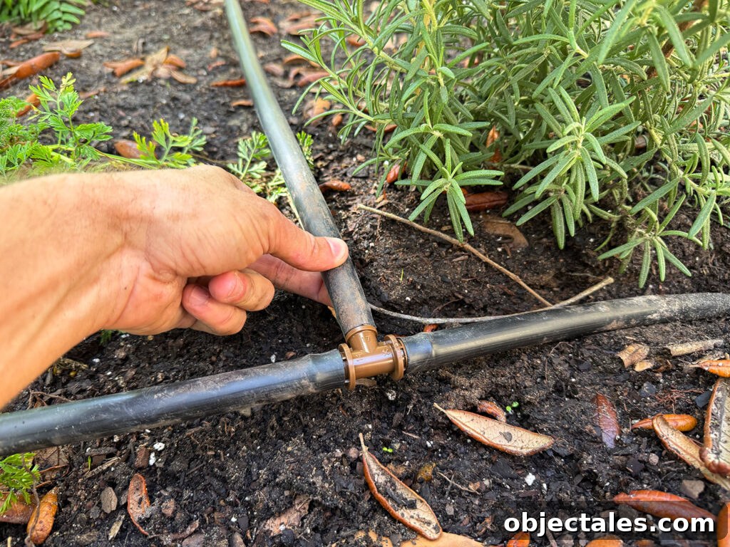 Drip Irrigation Installation: Step-by-Step for Your Garden 14 T Connector In Main Line Tube For Drip Irrigation System