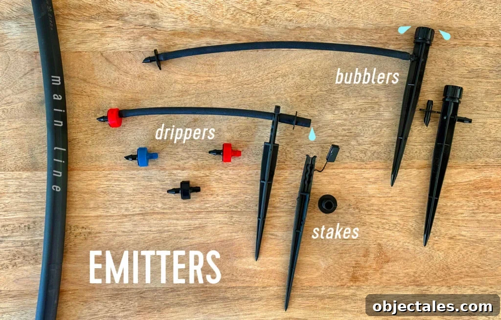 Drip Irrigation Installation: Step-by-Step for Your Garden 9 Emitters For Drip Irrigation System Drippers and Bubblers