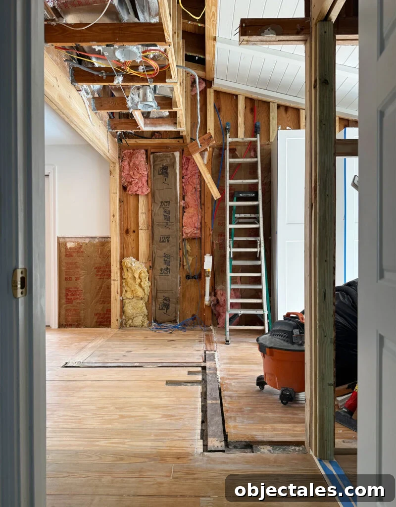 New Flooring FAQs: Answers About Installation, Care & Warranties 4 View From Existing Bathroom To New Living Area