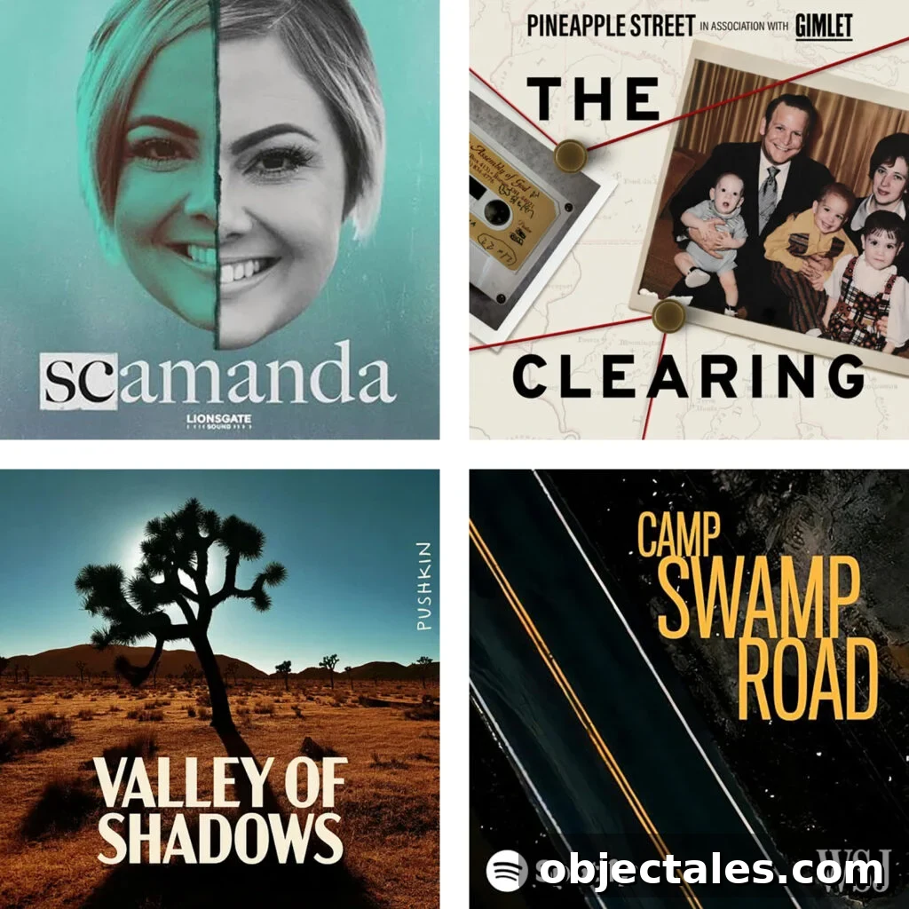 All-Time Favorite Podcasts Worth Listening To 4 Favorite True Crime Podcasts Scamanda The Clearing Valley of Shadows Camp Swamp Road