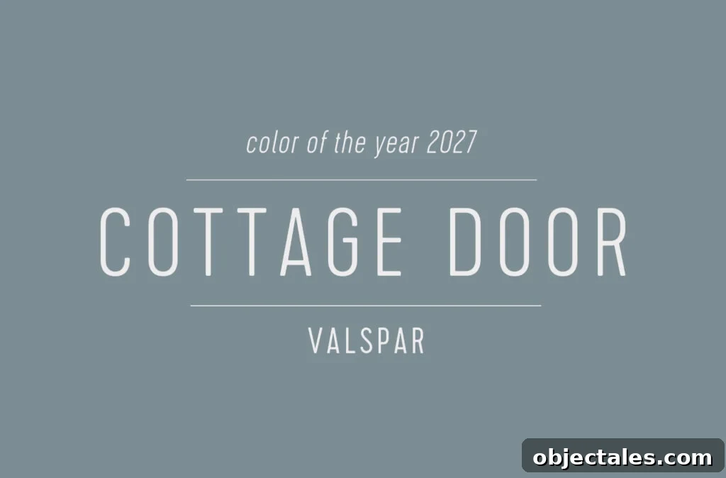 Large Swatch of Cottage Door Valspar Color of the Year 2027