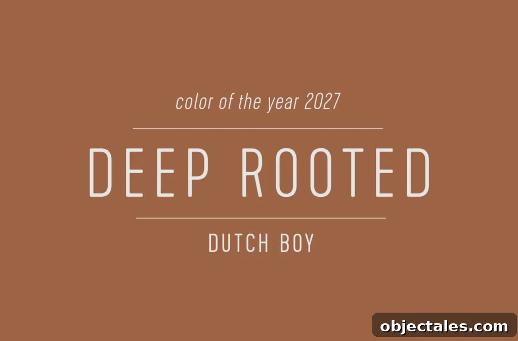 Swatch of Dutch Boy Color of the Year 2027 Deep Rooted