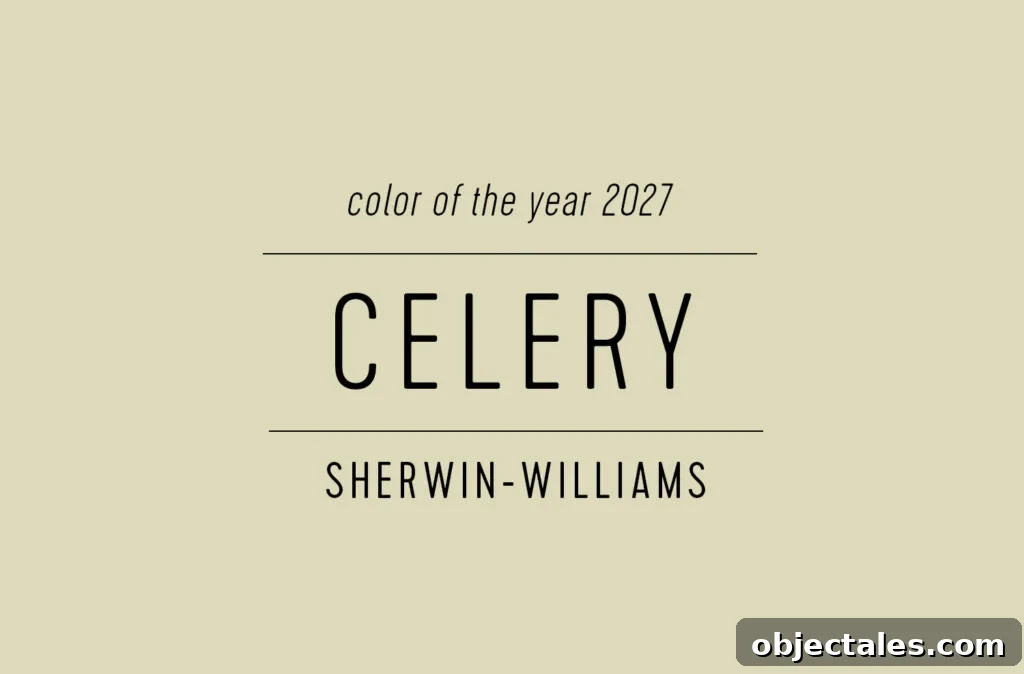 Every 2027 Color of the Year Revealed So Far 5 Swatch of Sherwin Williams Color of the Year 2027 Celery