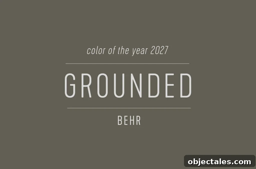 Every 2027 Color of the Year Revealed So Far 7 Swatch of Behr Color of the Year 2027 Grounded