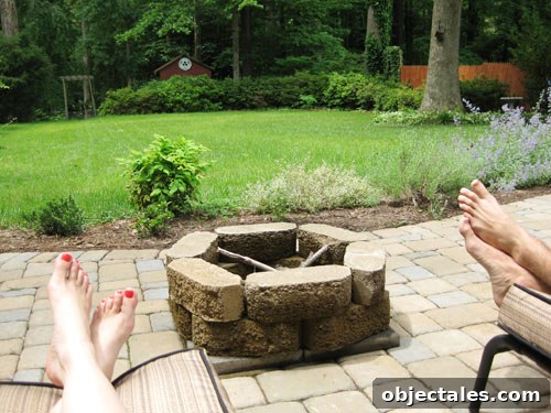 DIY Backyard Fire Pit: Step-by-Step Building Guide 10 firepit-and-bare-feet-making-smores