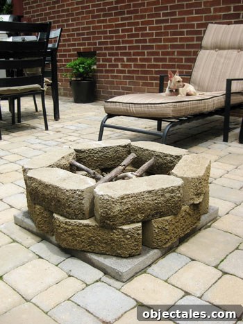 DIY Backyard Fire Pit: Step-by-Step Building Guide 5 paver-and-stacking-stone-firepit