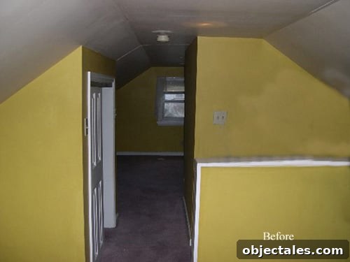 youngsters-before Before: small bedroom with sloped ceilings
