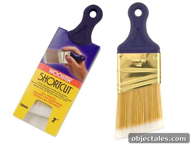 How to Cut In Like a Pro: Paint Brush Techniques for Clean Edges 2 wooster shortcut 2 inch angled short-handed paint brush