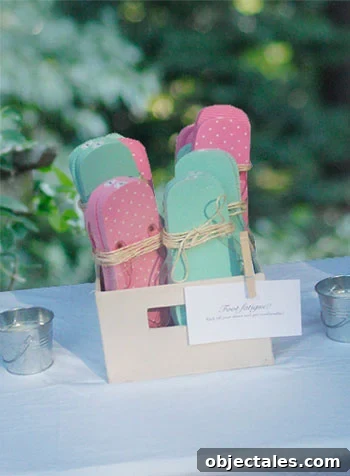 Creative Wedding Details to Personalize Your Day 2 flipflopbasket