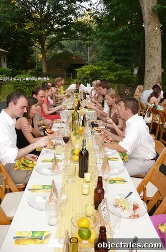 DIY Wedding Week Catering: Menus, Tips & Timeline 5 Guests enjoying food