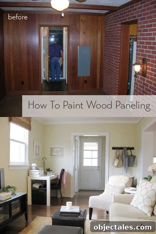 How to Paint Wood Paneling for a Fresh, Modern Look 2 how-to-paint-wood-paneling