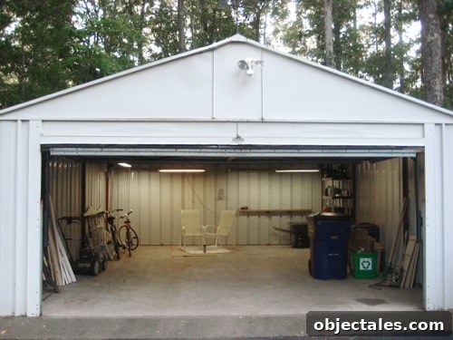 Clean organized garage ready for cars