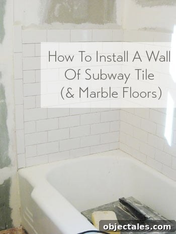 how-to-install-a-wall-of-subway-tile-and-marble-floors