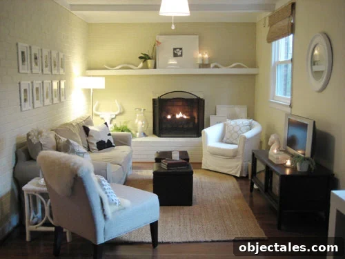 Staged room details and styling