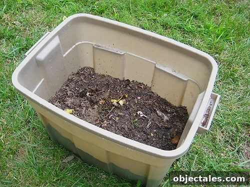 dirt wet in homemade compost bin