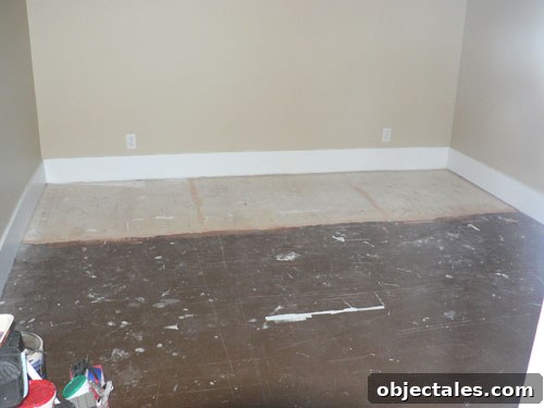 painting-a-wood-floor painted wood floor in bedroom