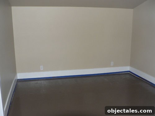 how-to-paint-a-wood-floor close up of painted wood floor