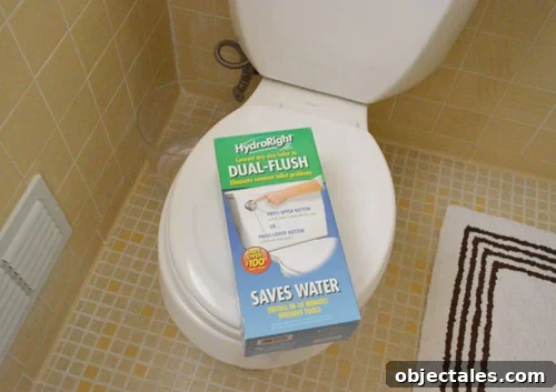 HydroRight Dual Flush Toilet Converter Kit On ToiletSet