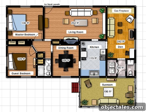 Old floor plan of our house showing the original layout