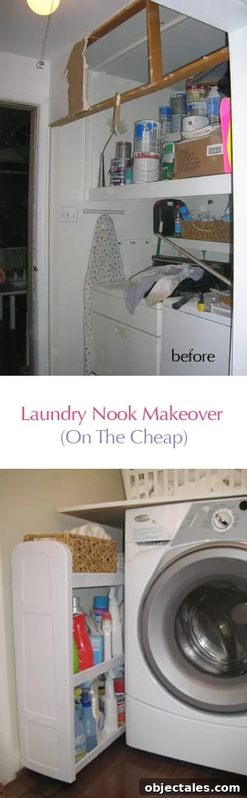 laundry nook makeover affordable