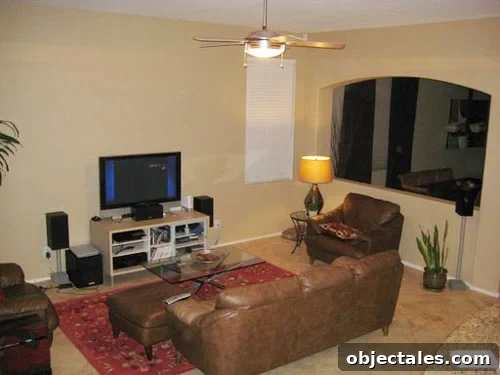 Family room before makeover