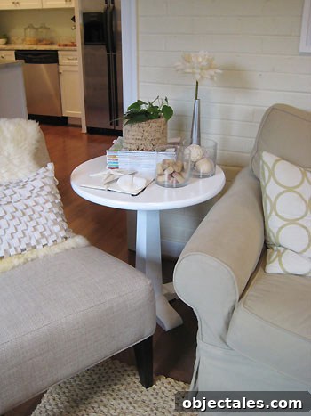 How to Add Hidden Storage to a Side Table 2 Before side table