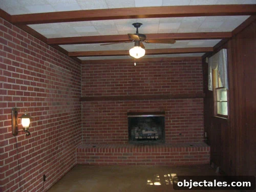 Bricked-over window before painting