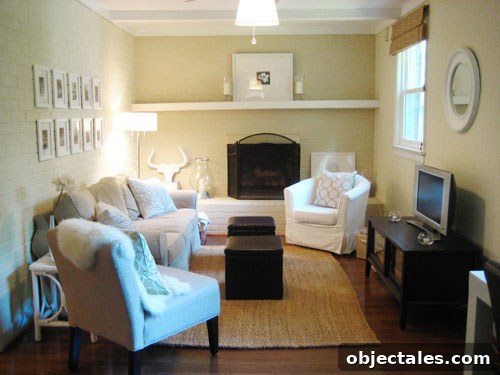 Den after painting to match finishes