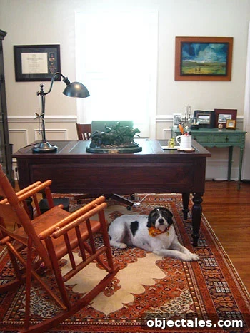 private home office with french doors
