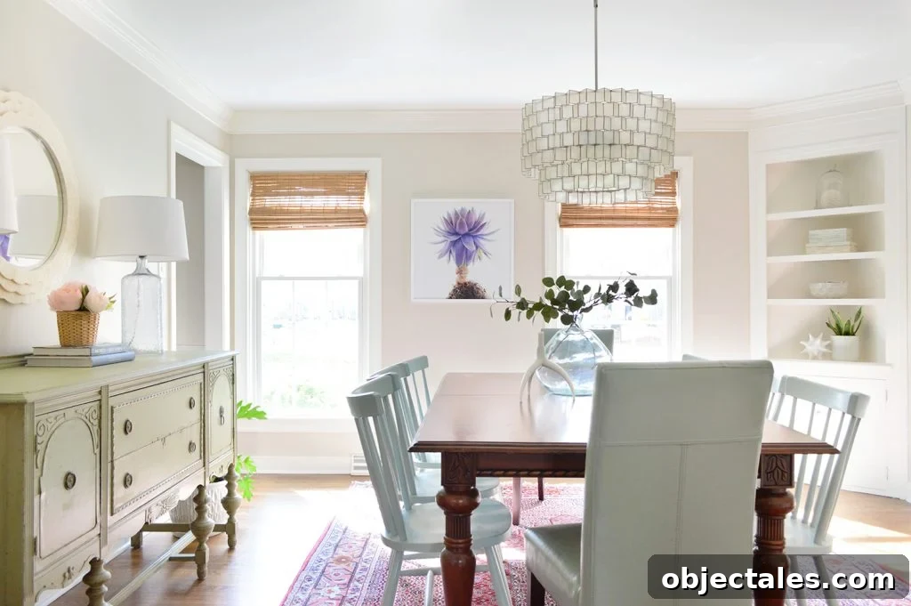 Richmond Dining Room With Traditional Rug Under Table